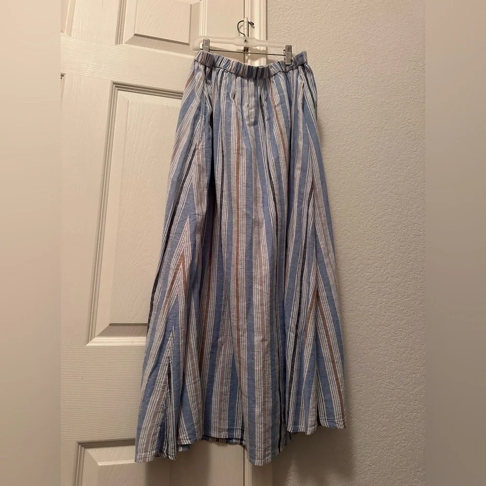 Women’s Caslon Striped Maxi Skirt, Large